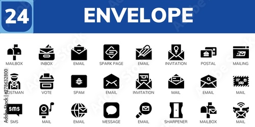 envelope icon set