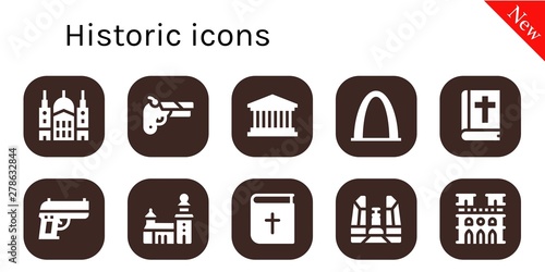 historic icon set