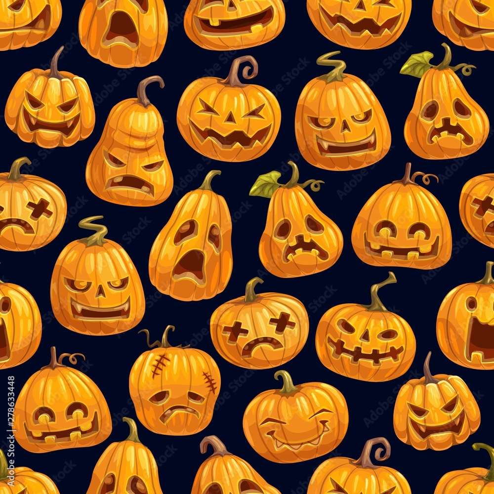 Halloween holiday pumpkin seamless pattern Halloween holiday pumpkin seamless pattern