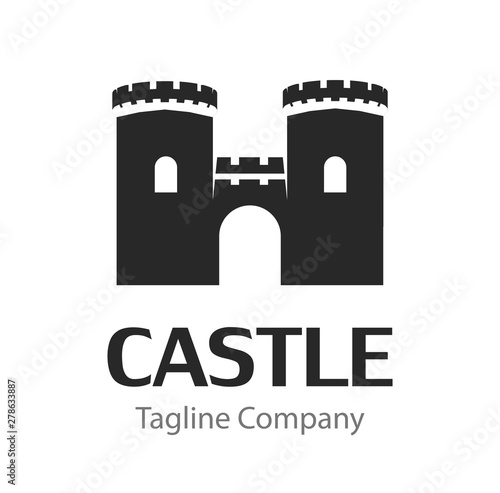 Vector image with black Sil...