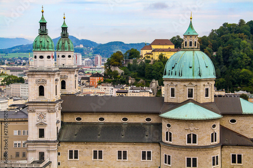 Scenic view of the city of Salzburg (Austria)