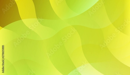 Abstract Background With Wave Green Yellow Gradient Shape. For Futuristic Ad, Booklets. Vector Illustration with Color Gradient