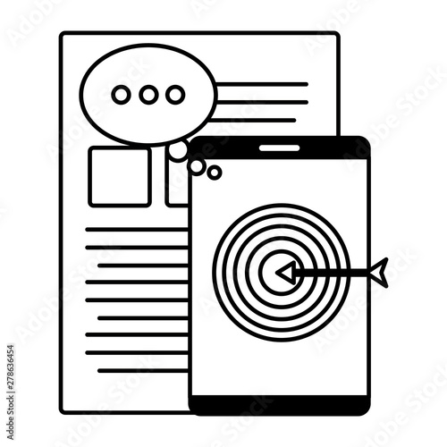 business smartphone target message paper