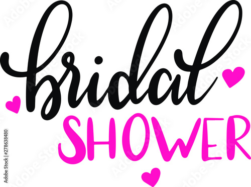 Bridal shower decoration for T-shirt
