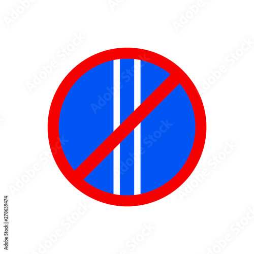 Free Download Traffic signs, no parking on even days. Vector icon - GFXLoad