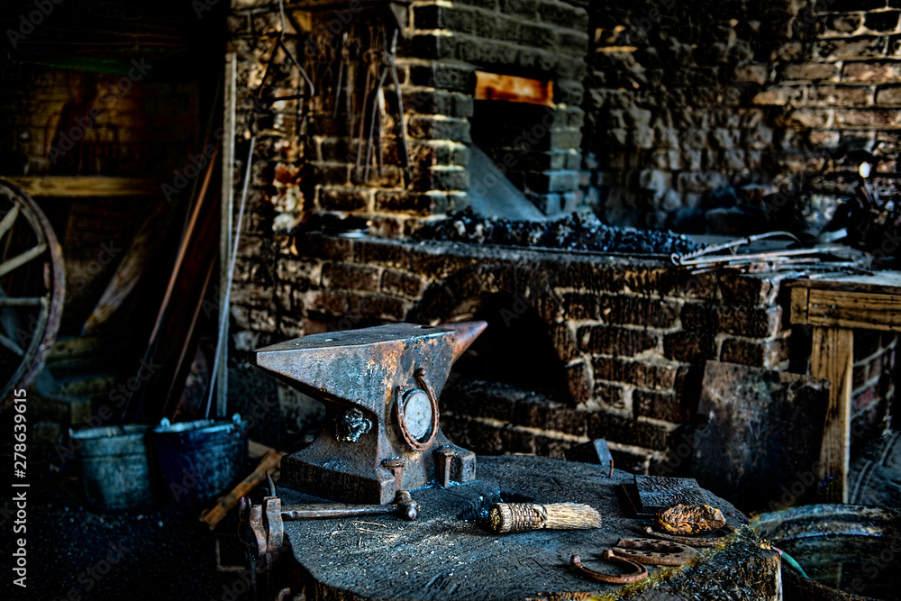 Anvil in Old Blacksmith Shop