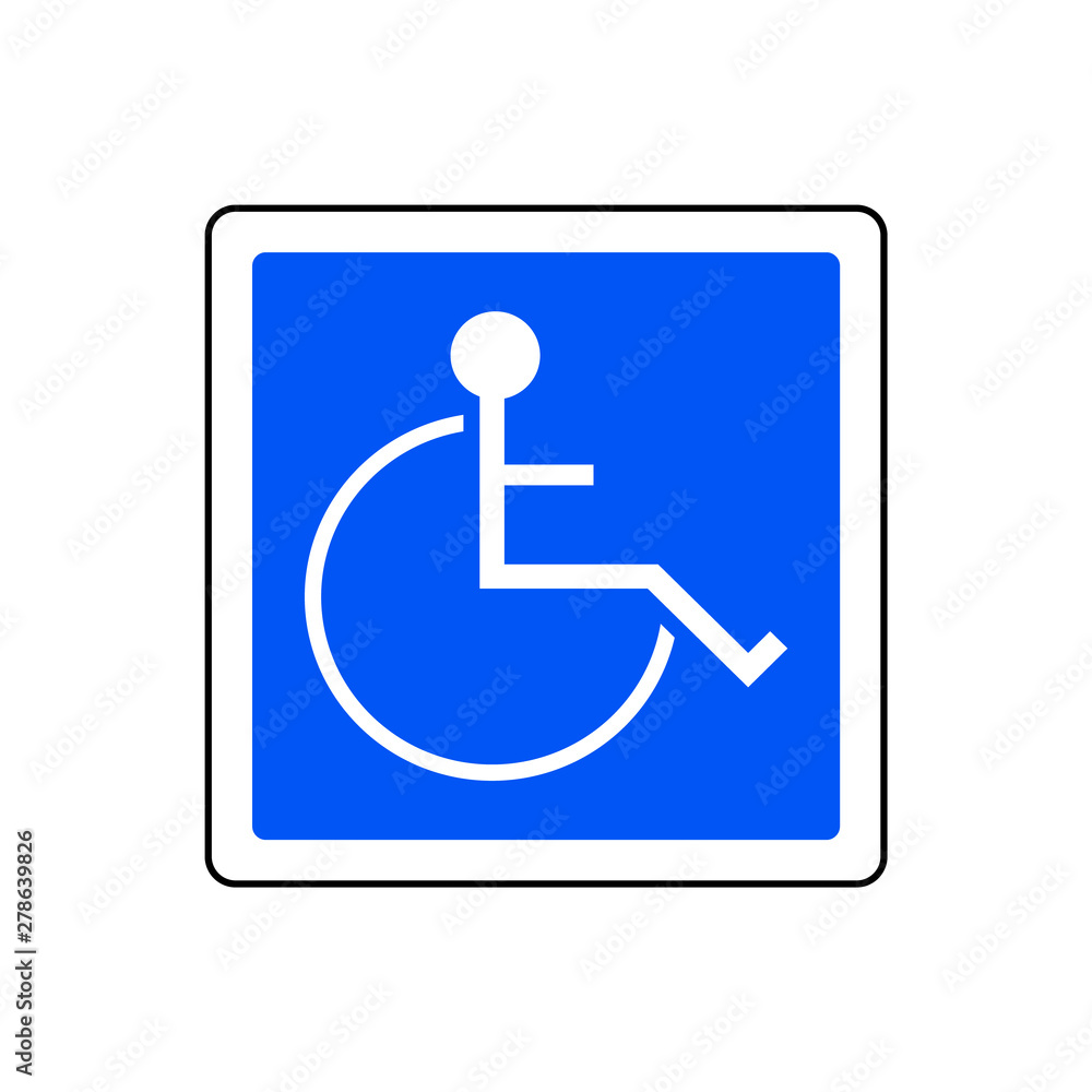 Traffic signs, handicap parking. Vector icon Traffic signs, handicap parking. Vector icon