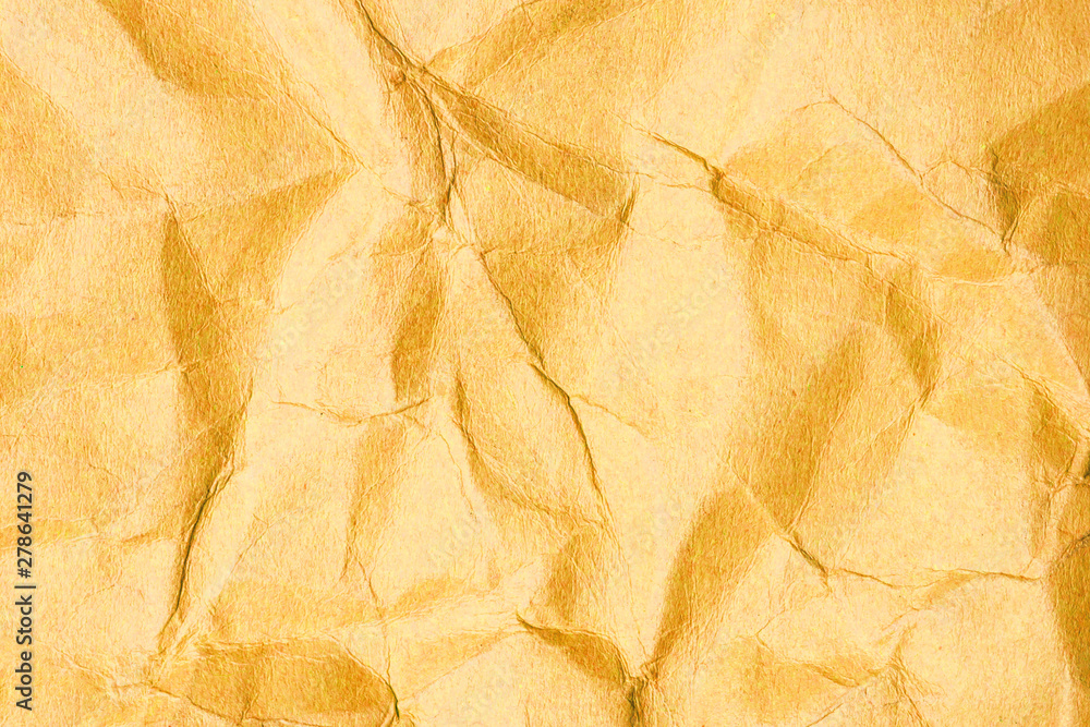 Yellow crumpled paper texture. Grunge old parchment background. Stock Photo  | Adobe Stock