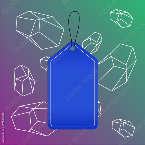 Empty tag blank space colorful background label rectangle attached string Copy Space design Empty template text for Ad, promotion, poster, flyer, web banner, article