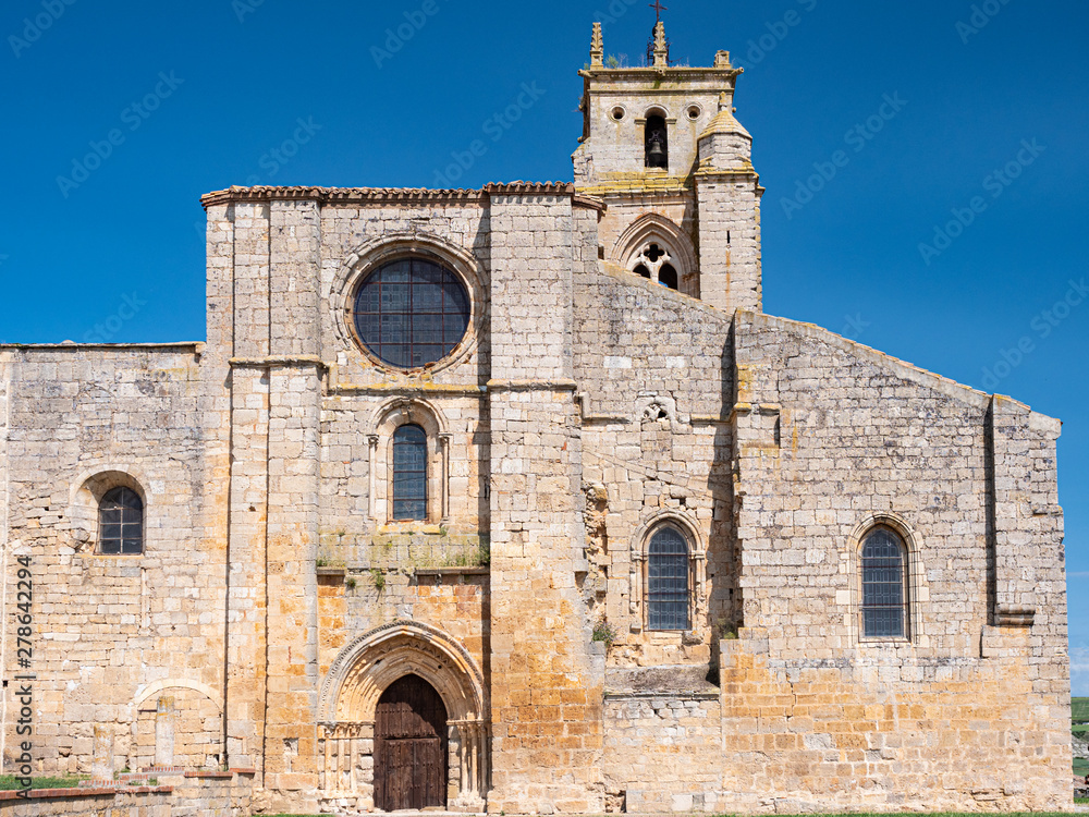 Collegiate Church of Santa Maria la Real in the village os Sasamon, Camino de Santiago, Spain.