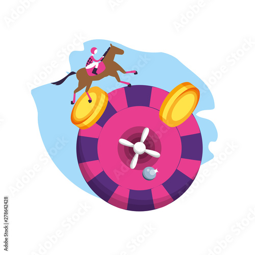 casino roulette game with horse racecourse