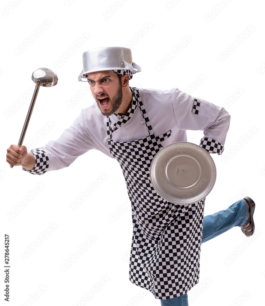 Male cook isolated on the white background Male cook isolated on the white background