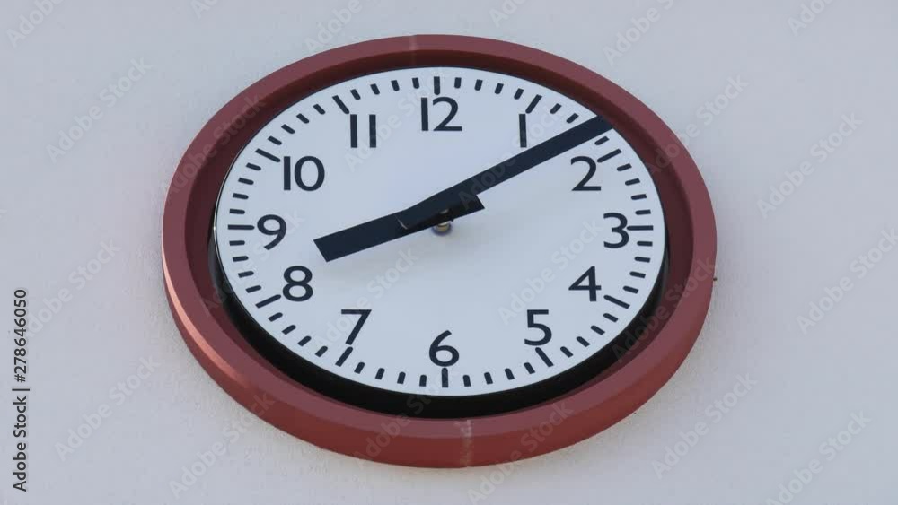 Building clock timelapse from 7 AM to 3 PM, 8 hours working time Building clock timelapse from 7 AM to 3 PM, 8 hours working time