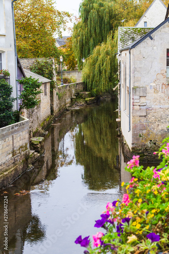 Waterway in Bayeux, Normandy, France