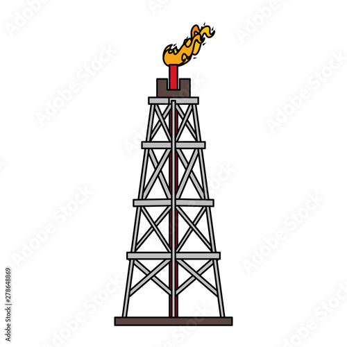 oil refinery gas factory cartoon