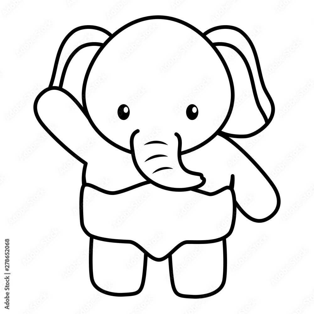 cute little elephant baby character cute little elephant baby character