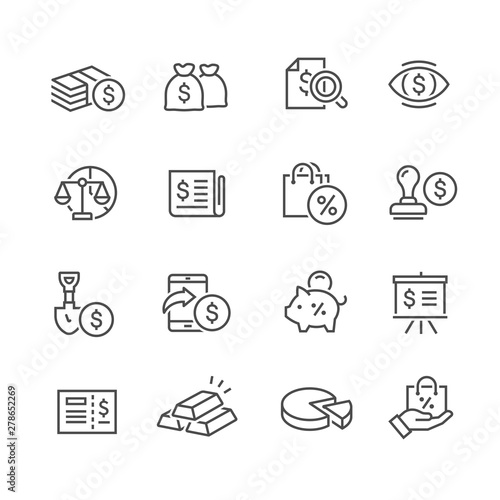business and finance icon set