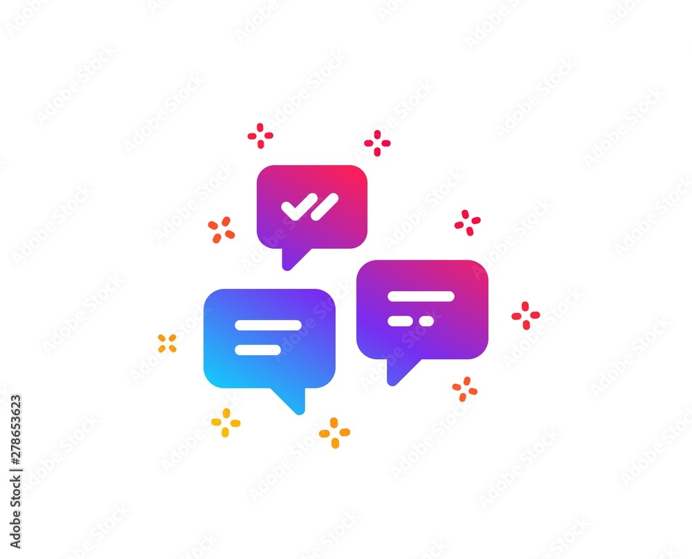 Chat Messages icon. Conversation or SMS sign. Communication symbol. Dynamic shapes. Gradient design chat Messages icon. Classic style. Vector Chat Messages icon. Conversation or SMS sign. Communication symbol. Dynamic shapes. Gradient design chat Messages icon. Classic style. Vector