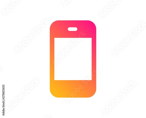 Smartphone icon. Cellphone or Phone sign. Ð¡ommunication Mobile device symbol. Classic flat style. Gradient smartphone icon. Vector
