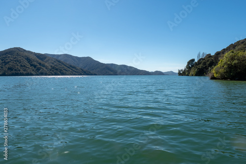 Coastal scenery in the beautiful Marlborough Sounds in New Zealand © Stewart