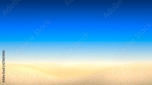 Landscape in the desert, sky and sand, heat, dunes