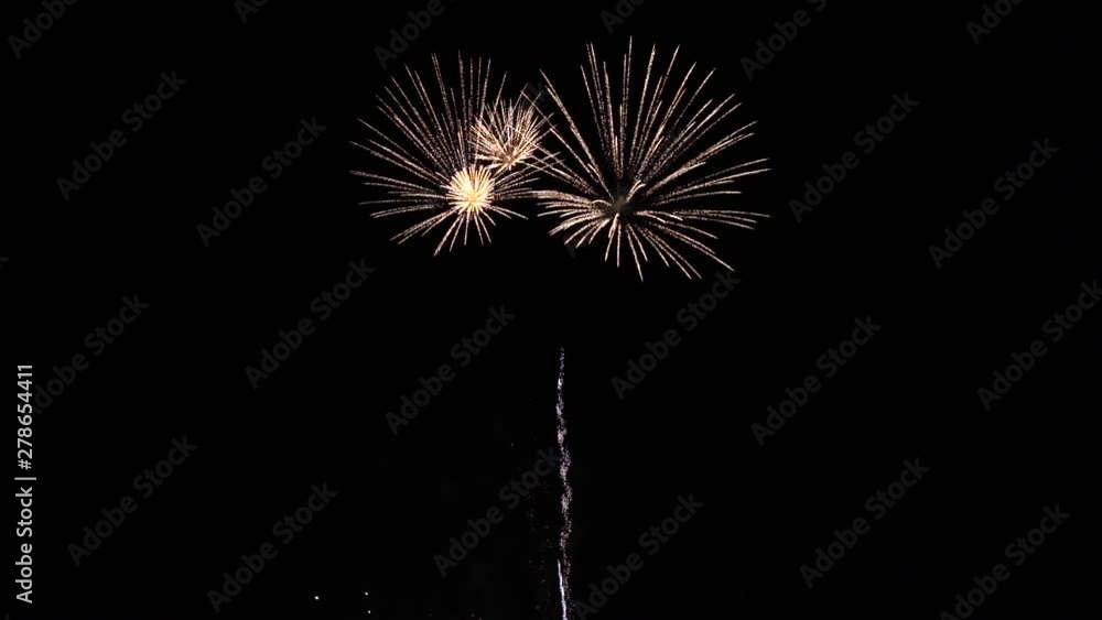 Slow Motion Fireworks on Special Holiday of 4th of July or New Years Slow Motion Fireworks on Special Holiday of 4th of July or New Years