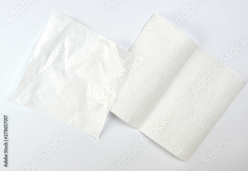 white paper napkin for face and body