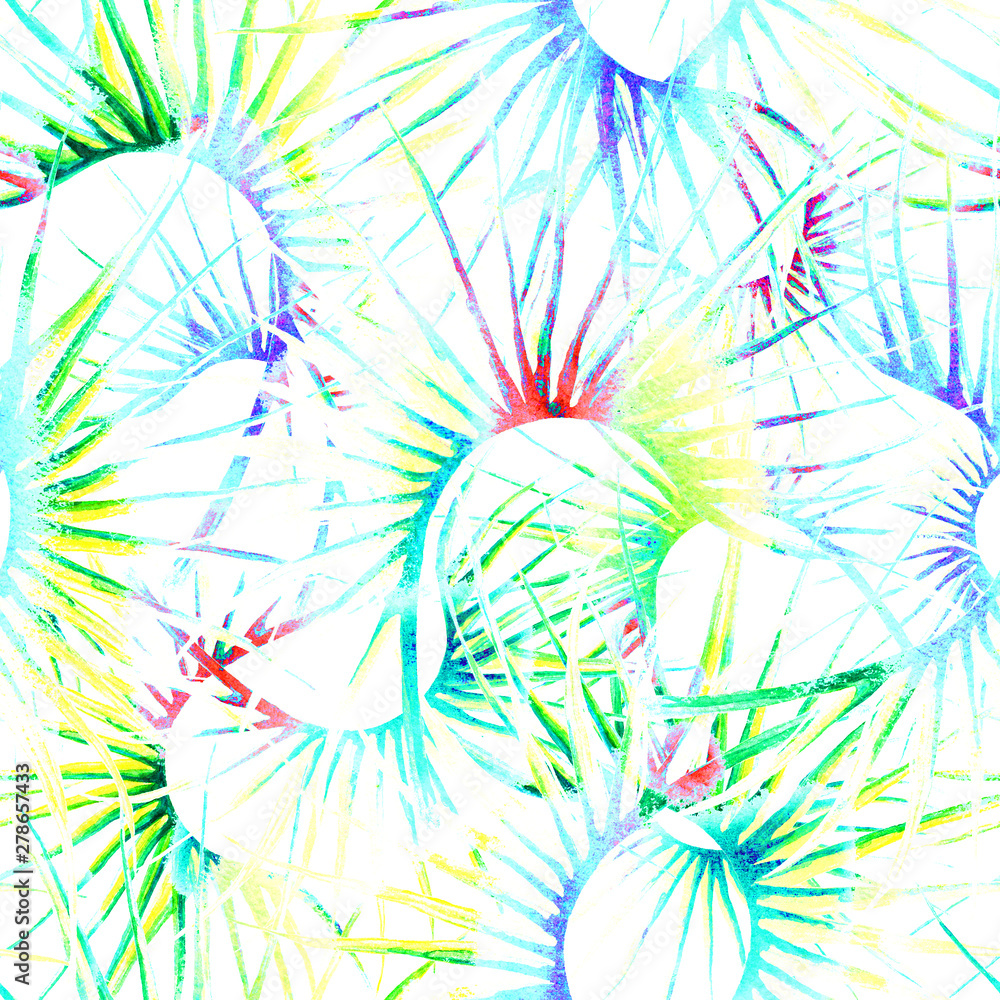 Tropical Pastel Seamless Pattern. Summer Jungle Tropical Pastel Seamless Pattern. Summer Jungle