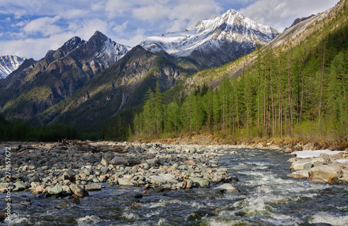 Shumak River in the Tunkinskie loach in mountains Eastern Sayan Eastern Siberia 