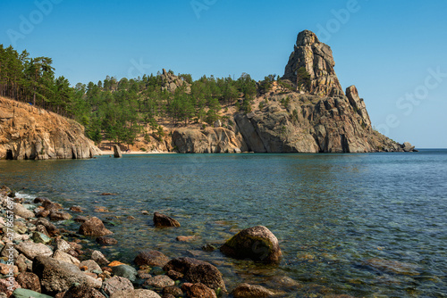 Rock "Little Bell" on the lake Baikal