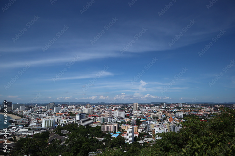 view of the city from above