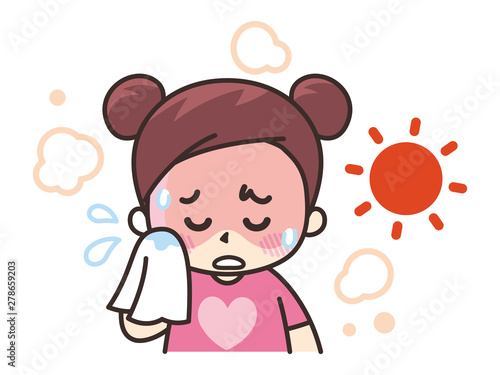 熱中症になりそうな女の子