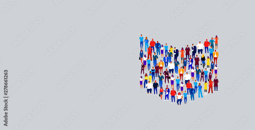 businesspeople crowd gathering in shape of book icon social media community education concept business people group standing together full length horizontal businesspeople crowd gathering in shape of book icon social media community education concept business people group standing together full length horizontal