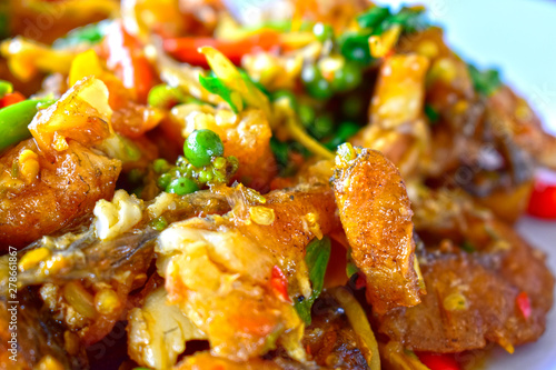 Stir Fried Sea Bass Is seafood That is spicy and very tasty