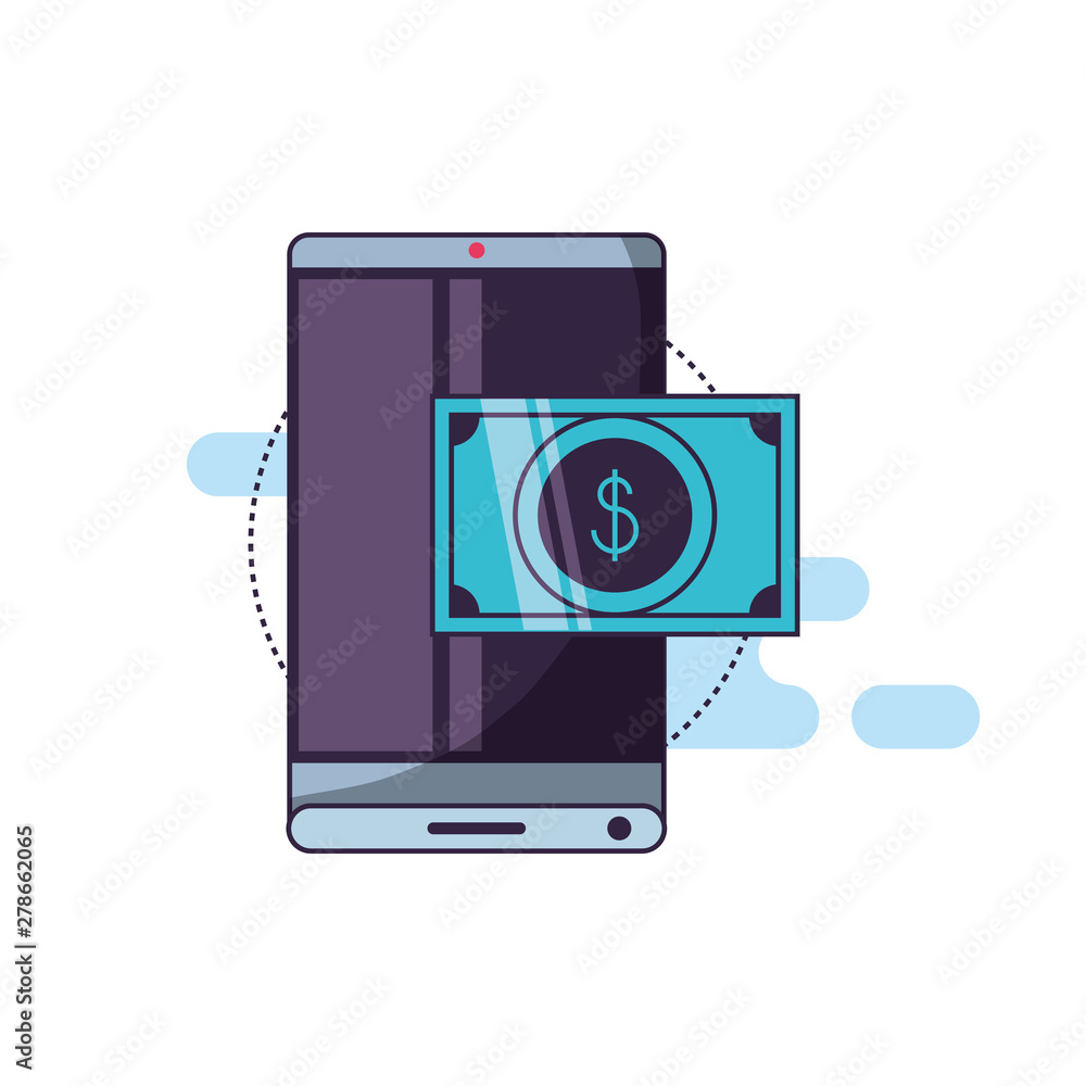 smartphone device with bill dollar application smartphone device with bill dollar application