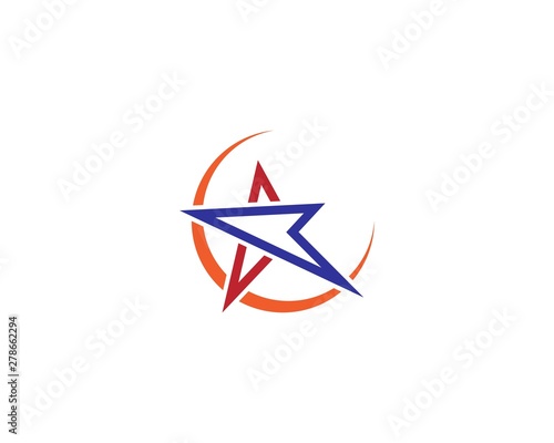 Free Download Red and blue Star business Logo Template vector icon - GFXLoad