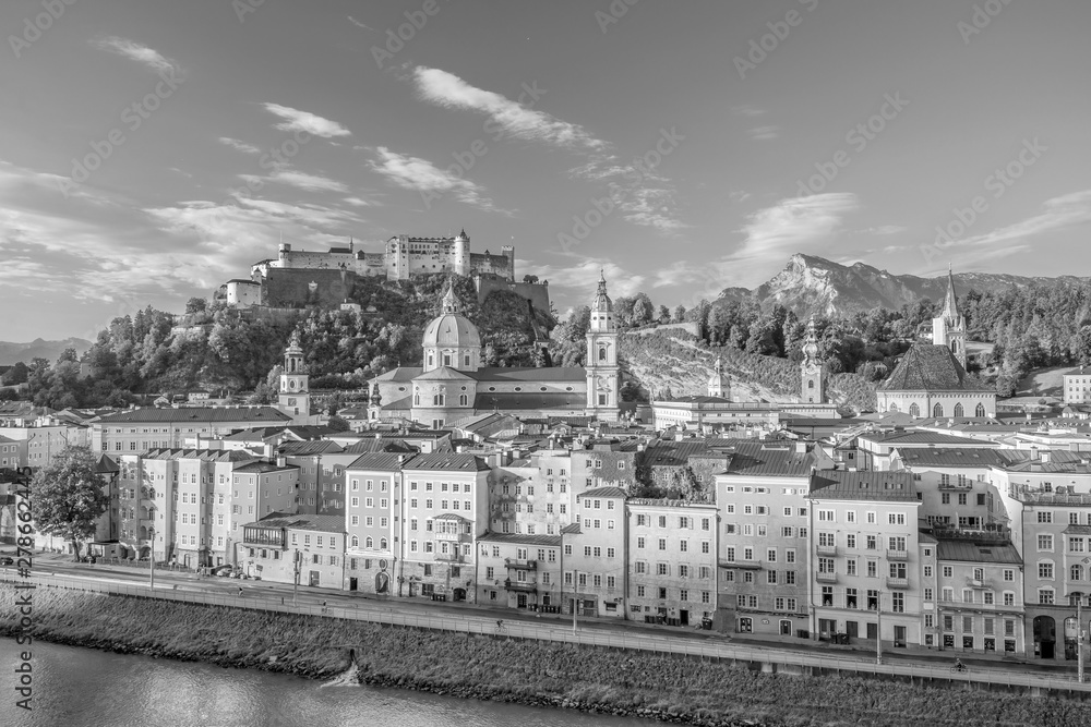 Beautiful view of Salzburg city skyline, Austria