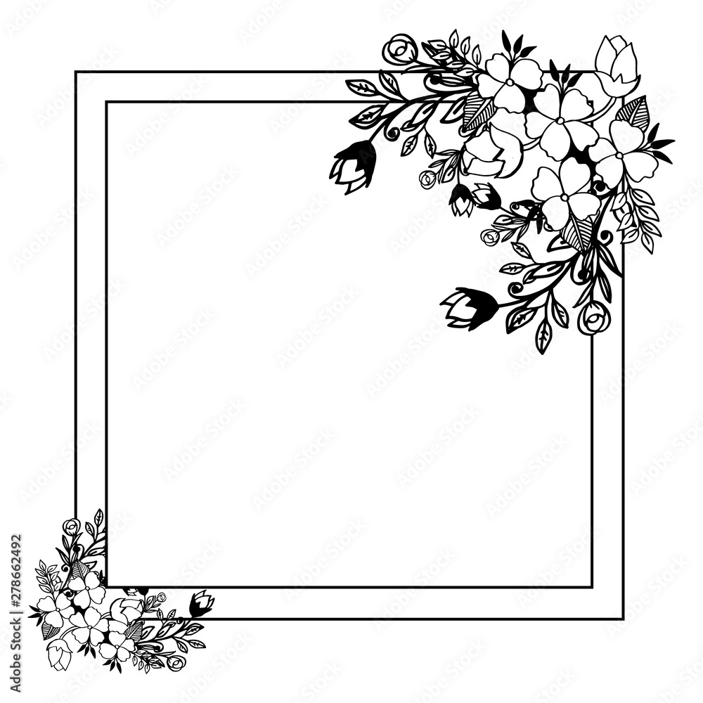 Fototapeta Vector illustration ornament of wreath frame with design of card