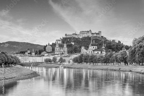 Beautiful view of Salzburg city skyline in the summer