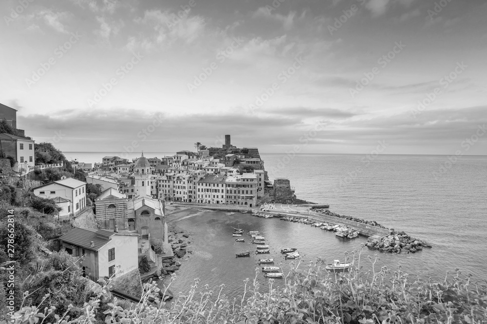 View of Vernazza. One of five famous colorful villages of Cinque Terre National Park