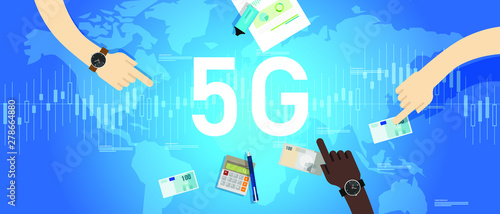 5g phone technology revolution connect worldwide. Smart and 5th generation network concept. Fast internet.