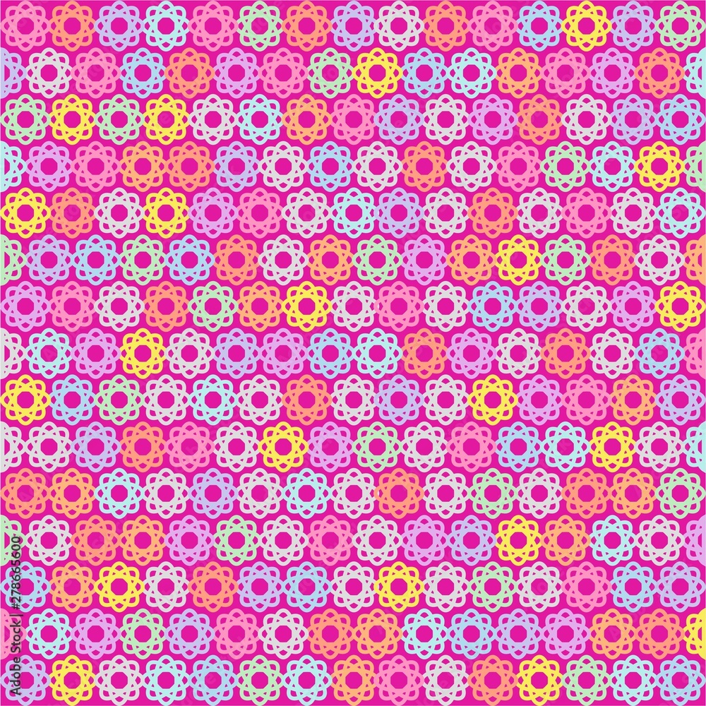 The Pink of Colorful Flowers Design Wallpaper