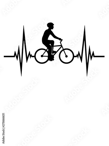 frequenz fahrrad fahren puls herzschlag silhouette fahrradfahrer schnell radeln ausflug radtour fahrradtour tour fahrradhelm helm fahrer cool design biker clipart