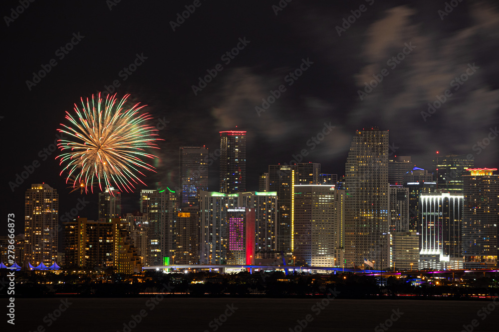 CITY AT NIGHT FIREWORKS