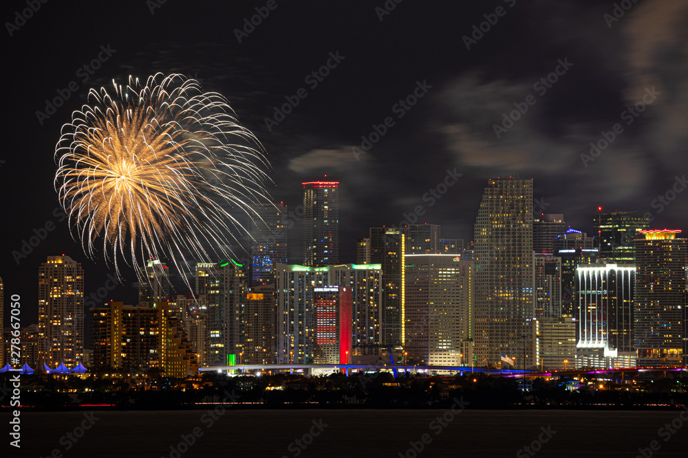 CITY AT NIGHT FIREWORKS