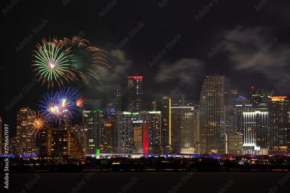 CITY AT NIGHT FIREWORKS