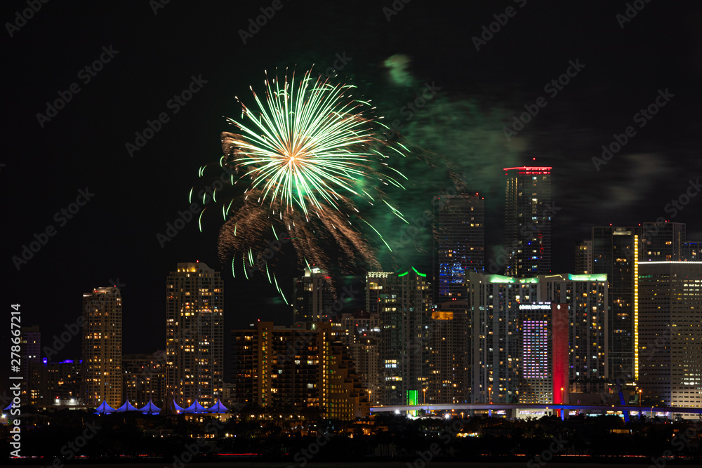 CITY AT NIGHT FIREWORKS