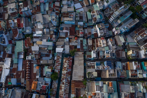 Aerial photography of rooftops and architecture Ho Chi Minh City Vietnam © Paul