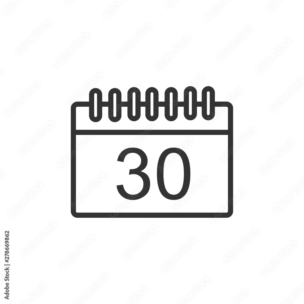 Calendar icon template color editable. Calender on the wall symbol vector sign isolated on white background. Simple logo vector illustration for graphic and web design. Calendar icon template color editable. Calender on the wall symbol vector sign isolated on white background. Simple logo vector illustration for graphic and web design.