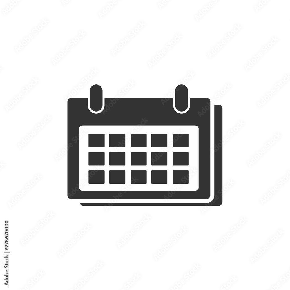 Calendar icon template color editable. Calender on the wall symbol vector sign isolated on white background. Simple logo vector illustration for graphic and web design. Calendar icon template color editable. Calender on the wall symbol vector sign isolated on white background. Simple logo vector illustration for graphic and web design.
